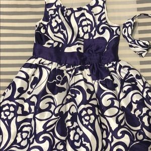 💜💜Purple Paisley Dress Sateen Sz 4💜💜